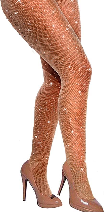 Sparkly Fishnets, Sparkle Tights, Sparkly Tights, Glitter Bodysuit, Rhinestone Party, Red Fishnets, Thigh High Tights, Sparkle Leggings, Rhinestone Fishnets