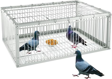 Pigeon Trap with Escape-Proof Design, Pigeon Cage with One-Way Entry, Ideal Pigeon Coop, Chicken and Bird Trap Cage, Portable & Easy Assembly, Unharmful.. Pigeon Deterrent Diy, Pigeon Trap Door, Pigeon Deterrent, Pet Dove Cage, Pigeon Cage, Bird Trap, Mice Repellent, Bird Control, Animal Traps