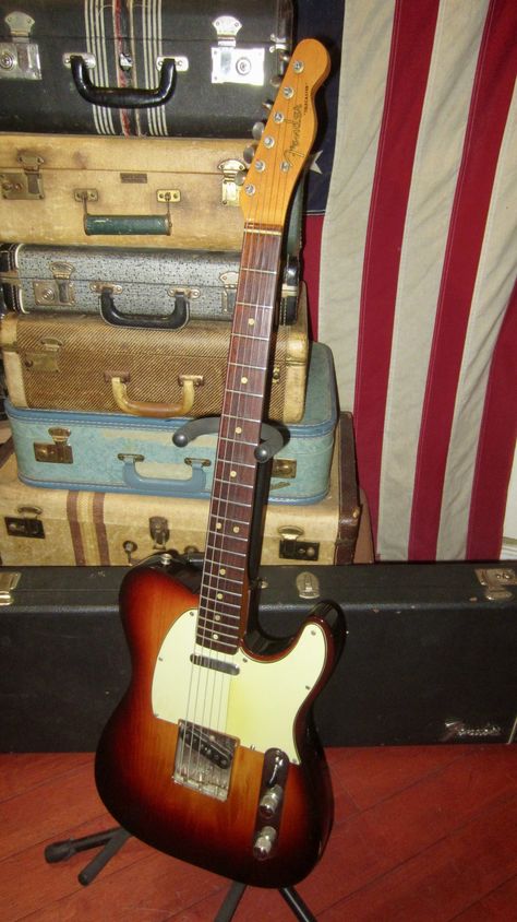 1966 Fender Telecaster Sunburst w/ Fender Hardshell Case Fender Telecaster Sunburst, Telecaster Aesthetic, Sunburst Telecaster, Musician Aesthetic, Guitar Obsession, Cool Electric Guitars, Guitar Gear, Custom Guitars, Fender Telecaster