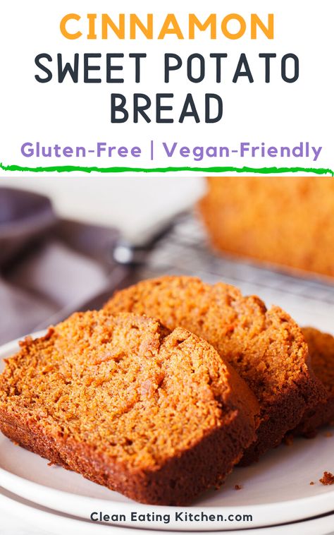 Gluten Free Potato Bread, Buttered Bread, Healthy Breads, Yeast Free Breads, Einkorn Recipes, Gluten Free Sweet Potato, Sweet Potato Cinnamon, Sweet Potato Bread, Sweet Potato Muffins