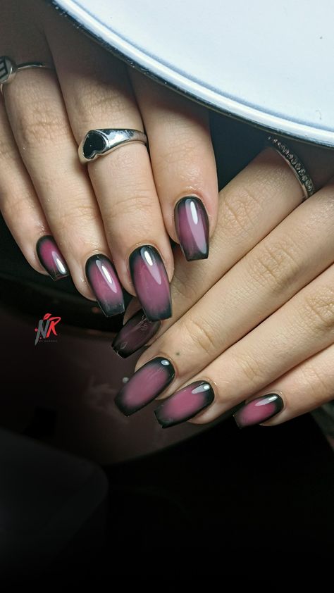 Pink Aura Nails, Aura Nails, Aesthetic Nails, Pink Aura, Aura, Black Pink, Nails, Pink, Black