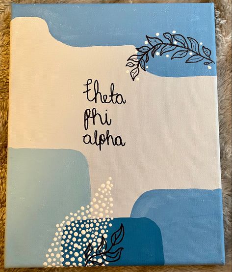 Alpha Chi Painting, Big Little Paintings, Sorority Canvas Ideas, Alpha Phi Canvas, Zeta Canvas, Sorority Picture Frames, 21st Birthday Paddle, Sorority Decor, Sorority Canvases