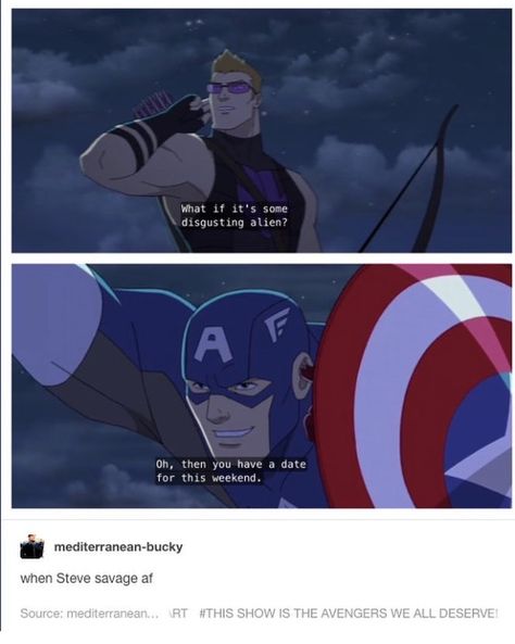 Avengers assemble Cartoon Captain America, Avengers Assemble Cartoon, Avengers Cartoon, Marvel Phases, Ultimate Spiderman, Avengers Funny, The Avengers, Hawkeye, Marvel Memes