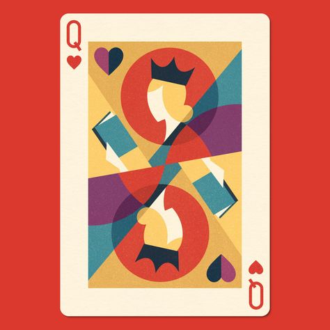 The Queen of Books on Behance Playing Cards Design, Graphic Design Blog, 2d Design, Craps, Christmas Card Design, Card Illustration, Jack Black, Creative Advertising, Playing Card