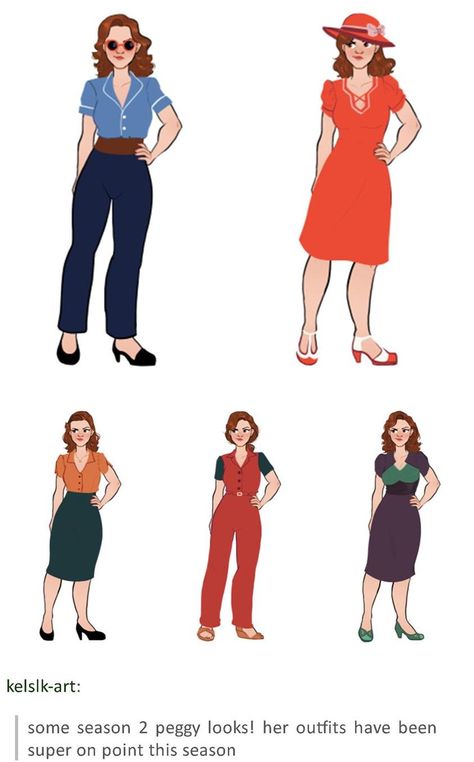 Peggy Carter season 2 outfits! 1940s Aesthetic, Amazing Aesthetic, Marvel Fashion, Fashion Decades, Avengers Art, Peggy Carter, Agent Carter, And Peggy, Marvel Films