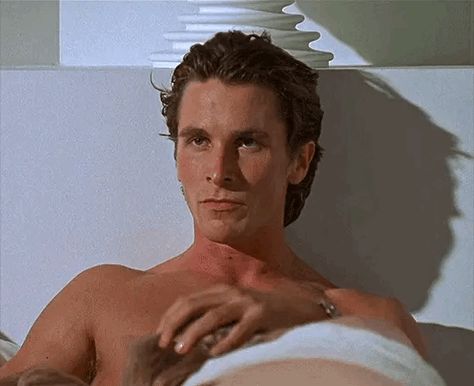 Patrick Bateman Gif, Christian Bale Gif, Boyfriend Manifestation, Megan Fox Outfits, Chris Bale, Paul Allen, New Korean Drama, Patrick Bateman, Profile Ideas