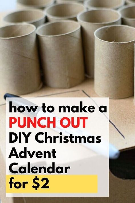 Toilet Paper Roll Advent Calendar, Calendar For Christmas, Advent Calendar For Kids, Diy Toilet Paper, Toilet Paper Tubes, Free Printable Christmas Cards, Recycling Crafts, Christmas Advent Calendar Diy, Calendar For Kids