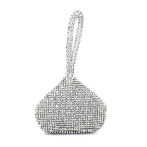 Ericdress Shining Fully Diamante Evening Clutches Geometric Purse, Evening Clutches, Rhinestone Clutch, Wedding Clutch, Lv Bags, White Purses, White Handbag, Evening Handbag, Wedding Bag