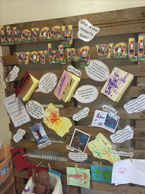 Literacy working wall #literacy #eyfs Literacy Working Wall Eyfs, Literacy Working Wall, Working Wall, Early Years Foundation Stage, Classroom Setting, Kindergarten Classroom, Phonics, Literacy, Kindergarten