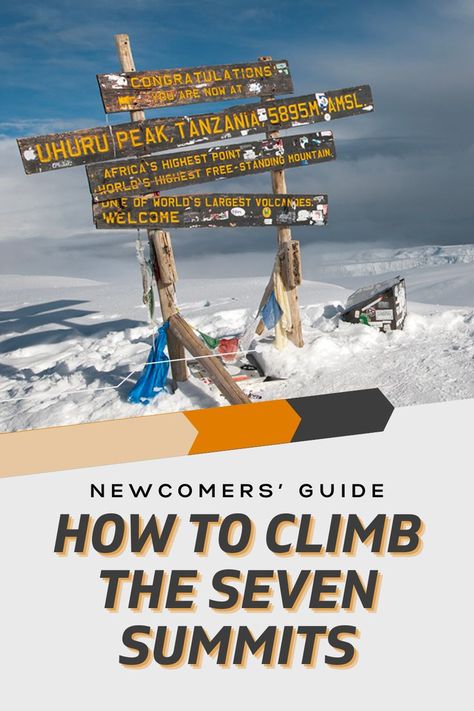 Want to give the Seven Summits a try? What skills will you require and how much will each stage cost? Here’s what you need to know to get started. 7 Summits Of The World, Seven Summits, Beautiful Hikes, Mountain Climbing, Travel Board, Mountaineering, The Seven, Worlds Largest, Tanzania