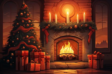 Christmas wallpaper with warm theme, featuring fireplace Christmas Aesthetic Wallpaper Horizontal, Horizontal Wallpaper Aesthetic, Cabin Wallpaper, Christmas Wallpaper Ipad, Christmas Desktop Wallpaper, Christmas Desktop, Christmas Backgrounds, Christmas Aesthetic Wallpaper, Christmas Illustrations