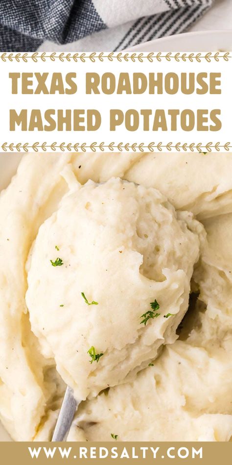 Texas Roadhouse mashed potatoes is an easy recipe with lots of variations to make it what you like. Garlic and caramelized onions add a flavour burst to these creamy potatoes. Texas Roadhouse Mashed Potatoes, Mashed Potatoes Ree Drummond, Home Style Mashed Potatoes, Tex Mex Mashed Potatoes, Ube Polvoron Recipe, Polvorones Recipe, Natasha’s Kitchen Creamy Mashed Potatoes, Mashed Red Potatoes, Loaded Mashed Potatoes