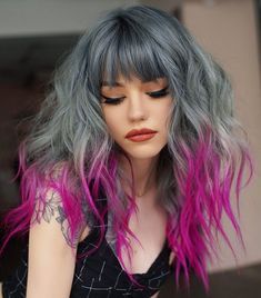 30 Unbelievably Cool Pink Hair Color Ideas for 2020 - Hair Adviser Grey And Pink Hair, Pink Haircut, Cotton Candy Pink Hair, Pelo Editorial, Pink Hair Streaks, Pink And Orange Hair, Dark Pink Hair, Bright Pink Hair, Pink Ombre Hair