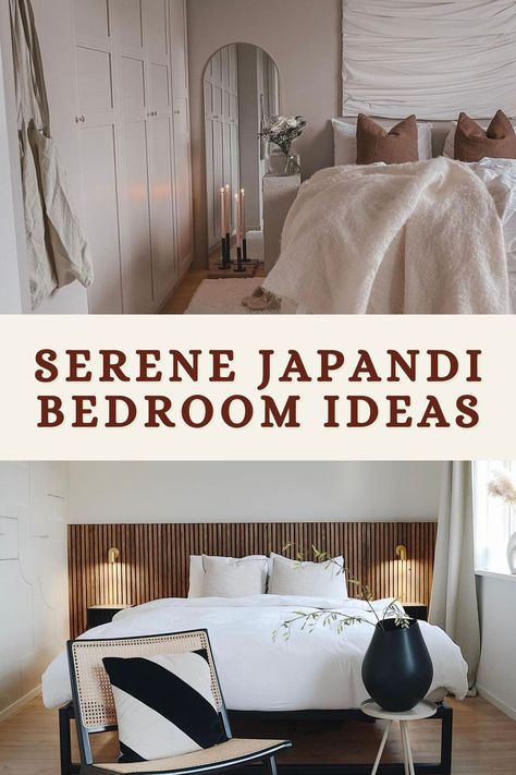 From wooden tones, to soft colour palettes and minimal decor dressing, prepare to be inspired with these stunning Japandi bedroom ideas for your next bedroom makeover. Japandi Bedroom Decor Ideas, Japandi Bedroom Decor, Japandi Interiors Bedroom, Bedroom Japandi, Japandi Color Palette, Japandi Style Bedroom, Japandi Bedroom Design, Japandi Bedroom Ideas, Style Bedroom Ideas