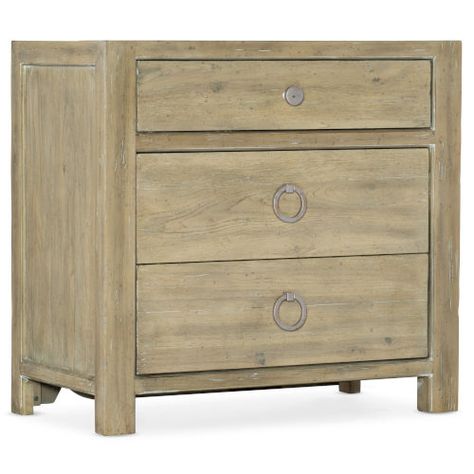 Malibu Landscape, Hooker Furniture Bedroom, Bronze Rings, Three Drawer Nightstand, Driftwood Finish, 3 Drawer Nightstand, Queen Panel Beds, Phone Clip, Bedroom Panel