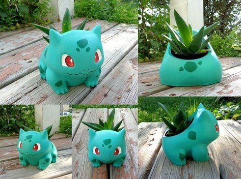 Pokemon Planter, Bulbasaur Planter, Pokemon Diy, Pottery Pots, 3d Printing Projects, Clay Crafts Air Dry, Keramik Design, Pottery Crafts, Stuff And Thangs