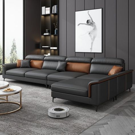 Luxury Sofa Living Room, Luxury Sofa Design, Living Room Furniture Styles, Leather Sofa Living Room, Leather Sectional Sofas, Leather Corner Sofa, Leather Sectional Sofa, Living Room Sofa Design, Sofa Sofa