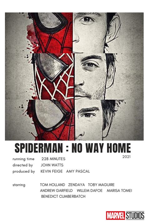 Tom Holland Poster, Toby Maguire, Spiderman Poster, Spiderman No Way Home, Home Minimalist, Spiderman Movie, Film Posters Vintage, No Way Home, Tom Holland Spiderman