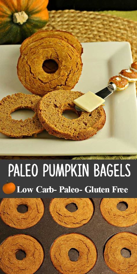 Pumpkin Bagels, Low Carb Grain, Paleo Baking, Paleo Pumpkin, Low Carb Diets, Low Carb Diet Recipes, Low Carb Paleo, Paleo Breakfast, Low Carb Bread