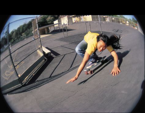 (Z-Girl) Peggy Oki. Photograph by Glen E. Friedman Peggy Oki, Zipper Tattoo, Hang The Dj, The Teenage Dream, Zuma Beach, Vintage Skateboarding, Story Settings, Santa Monica Mountains, Vintage Skateboards