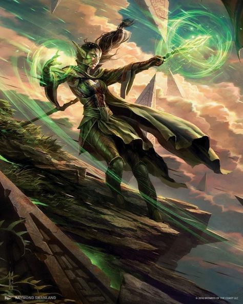 Zendikar Art, Nissa Mtg, Raymond Swanland, Wizard Staff, Nature People, Mtg Art, Fantasy Heroes, Fantasy Collection, Fantasy Pictures