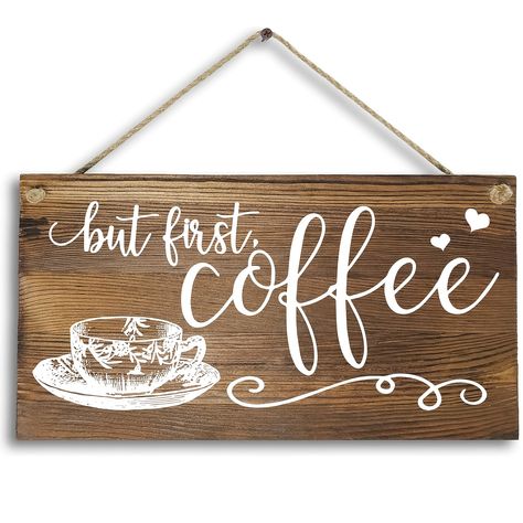 Faster shipping. Better service Coffee Signs For Kitchen, Signs For Kitchen, Coffee Wood Signs, Coffee Theme Kitchen, Kitchen Coffee Bar, Coffee Bars In Kitchen, Coffee Wall Art, Pub Decor, Corner Decor