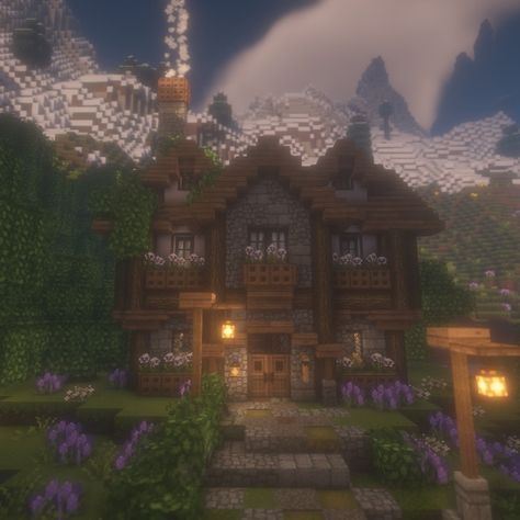 Cottagecore House Minecraft, Cottagecore Rooms, Minecraft Survival World, Dark Cottagecore House, Village Minecraft, Aesthetic Minecraft Builds, Minecraft P, Cottagecore Minecraft, Dark Academia Room