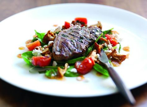 Lamb with a Wild Mushroom and Tomato Pan Sauce | Simply Beef and Lamb Valentines Steak, Lamb Cuts, Rump Steak, Loin Chops, Pan Sauce, Lamb Dishes, Lamb Shanks, Wild Mushroom, The Lamb