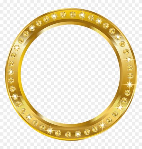 Round Gold Frame, Png Circle, Rei Arthur, Royal Frame, Round Png, Frame Ribbon, Yellow Aesthetic Pastel, Gold Clipart, Gold Photo Frames