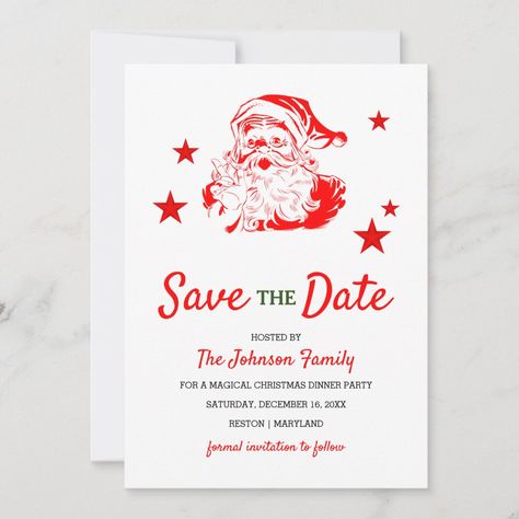 Email Save The Date, Save The Date Christmas Party, Christmas Party Invites, Christmas Save The Date, Party Invitations Ideas, Party Save The Date, Dinner Party Invitations, Christmas Dinner Party, Holiday Design Card