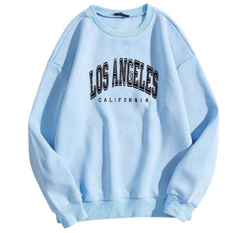 Angeles, Sweatshirts, Long Sleeve, Blue, Los Angeles