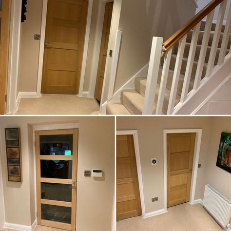 Repainted Hallway.  Dulux Once Caramel Latte Dulux Paint Colours Grey, Warm Hallway Colour Schemes, Dulux Hallway, Hallway Update, Hallway Colour Schemes, Stairs And Hallway Ideas, Hallway Paint Colors, Mood Board Living Room, Dulux Paint Colours