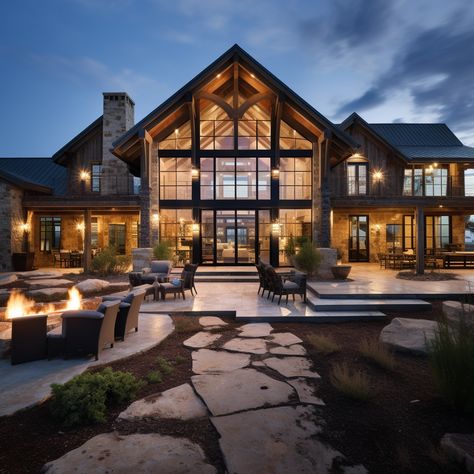 Modern barndominium design idea Modern Wooden Interior, Wedding Dresses Garden, Gardening Beds, Home Curb Appeal, Designer Garden, Patio Gardens, House Gardening, Mountain Home Exterior, Modern Barndominium