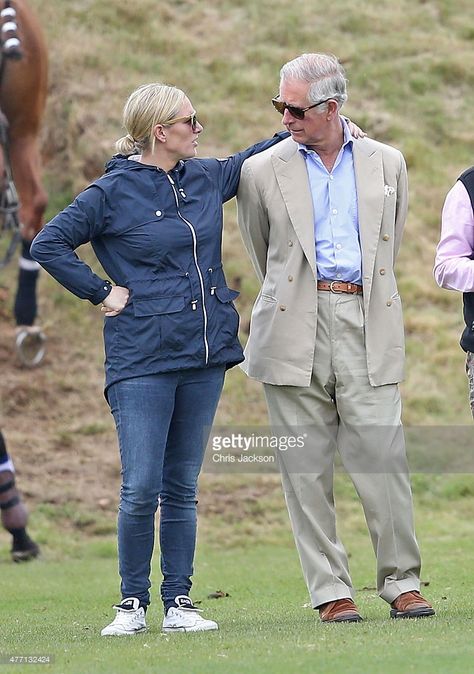 Zara Phillips and Prince Charles, Prince of Wales attend the Gigaset Charity Polo Match at Beaufort Polo Club on June 14, 2015 in Tetbury, England.  (Photo by Chris Jackson/Getty Images) Chris Jackson, Royal Family Portrait, Prinz Charles, Zara Phillips, The Immaculate Conception, English Royal Family, Prince Charles And Camilla, Royal Family England, Polo Match