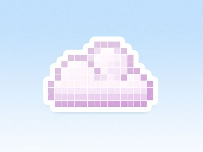 Pixelcloud-dribbble Perler Templates, Parlor Beads, Bead Pets, Pixel Aesthetic, Mc Ideas, Hamma Beads Ideas, Pearl Beads Pattern, Easy Pixel Art, Pixel Art Templates