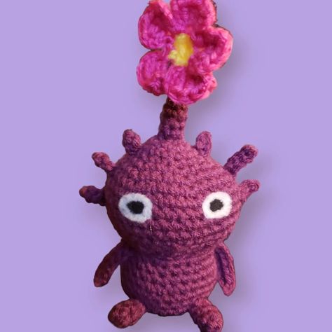 Pikmin from Pikmin 2 . . . . . #crochet #amigurumi #plushies #cute #pikmin #pikmincrochet #pikminamigurumi #purplepikmin #whitepikmin Pikmin Crochet Pattern Free, Pikmin Crochet, Crochet Pikmin Pattern, Pikmin Sewing Pattern, Crochet Pikmin Hat, Purple Pikmin Art, Crochet Amigurumi, Free Crochet Pattern, Free Pattern