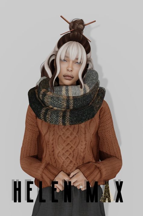 𝐇𝐞𝐥𝐞𝐧 𝐌𝐚𝐱 𝐖𝐢𝐧𝐭𝐞𝐫 𝐬𝐜𝐚𝐫𝐟 | Helen Max on Patreon Sims 4 Scarf Cc, Maxis Mix Cc, Sims 4 Cc Alternative Clothes, Sims4 Accessories, Sims Accessories, Cc Accessories, Sims Finds, Die Sims 4, Puppet Patterns