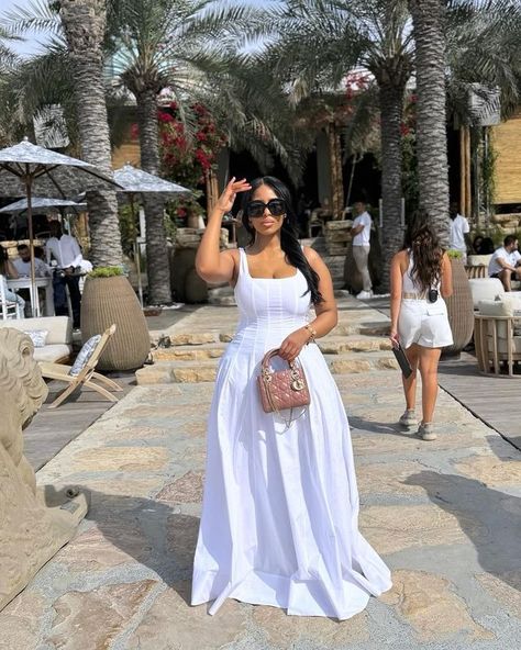 All Posts • Instagram White Beach Dress Outfit, White Beach Outfits Women, Dubai Poses, White Vacation Outfit, Zanzibar Outfit Ideas, Beach Wear For Ladies, Coastal Fits, Dubai Fits, Vacation Baddie