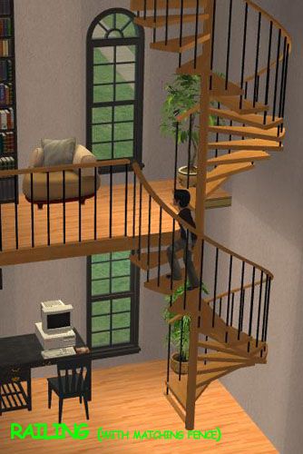 Sims 4 Staircase, Sims 4 Balcony Ideas, Sims 4 Balcony, Stairs Without Railing, Sims 4 Stairs, Stairs Remodel, Remodel Stairs, Stair Art, Die Sims 4