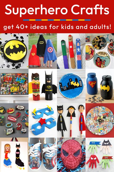 Superhero Diy Crafts, Superhero Craft Ideas, Superhero Art For Kids, Marvel Activities For Kids, Super Hero Crafts For Kids, Marvel Activities, Super Hero Ideas, Super Hero Crafts, Superhero Crafts For Kids