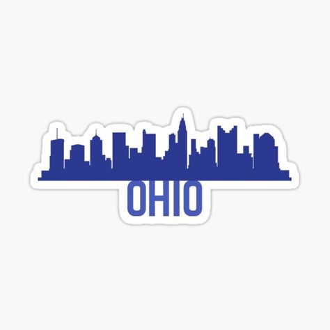 State Of Ohio, Welcome To Ohio, Ohio State Logo Stencil, Ohio Outline, Diy Souvenirs, Ohio Stickers, Ohio Flag, Ohio Travel, Columbus Ohio