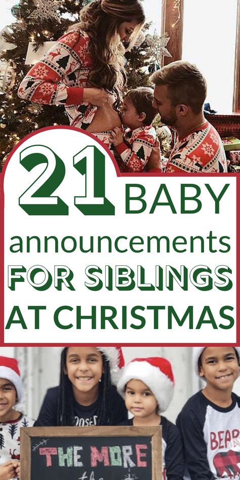 Announcing Pregnancy At Christmas, Christmas Pregnancy Announcement Photos, Christmas Pregnancy Announcement Ideas, Christmas Card Pregnancy Announcement, Holiday Baby Announcement, Sibling Baby Announcements, 3rd Baby Announcement, Family Baby Announcement, Holiday Pregnancy Announcement