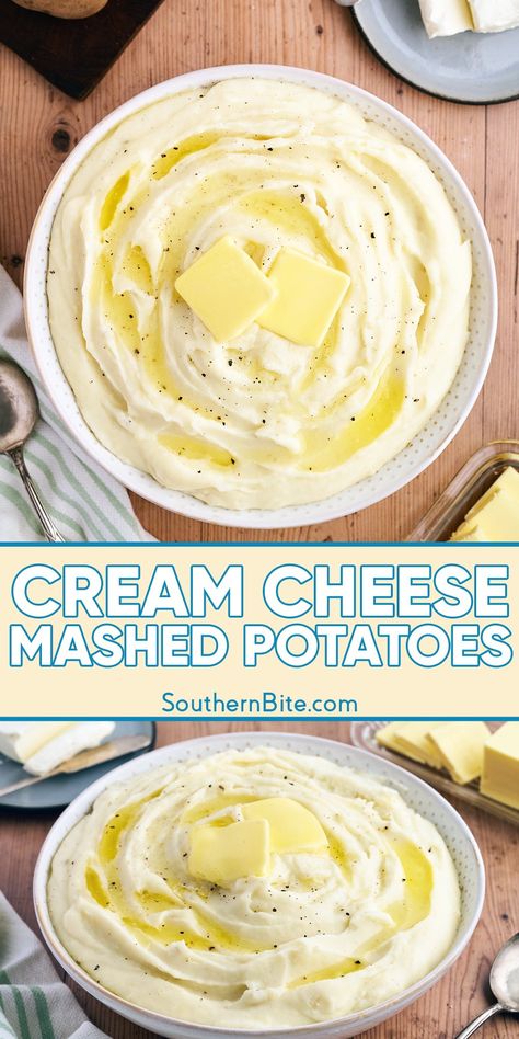 Whip up the creamiest mashed potatoes ever with this simple Cream Cheese Mashed Potatoes recipe. Smooth, rich, and full of flavor—it's the perfect side dish for bringing everyone to the table! Side Dishes With Cream Cheese, Homemade Mashed Potatoes With Cream Cheese, Mash Potato Recipe, Dinners With Mashed Potatoes, Smooth Recipes, Mash Potatoes Recipe, Potato Recipes Mashed, Cream Cheese Mashed Potatoes Recipe, Mash Potato Recipes