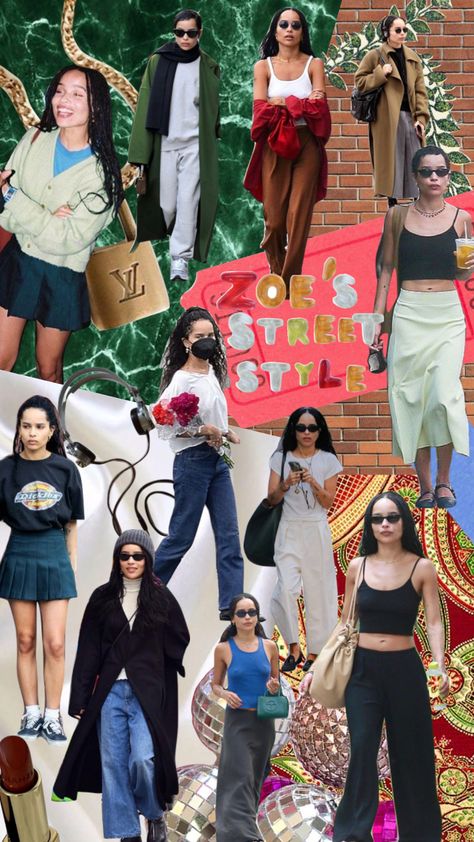 Zoe Kravitz Street Style 2024, Zoe Kravitz Outfits Casual, Alia Shawkat Street Style, Sade Aesthetic Outfit Casual, Zoe Kravitz 2023, Zoe Kravitz Style High Fidelity, Zoe Kravitz High Fidelity Outfits, Zoey Kravitz Style, Zoe Kravitz Fashion