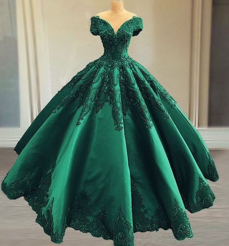 Ball Gown Wedding Dress Lace, Wedding Dress Cinderella, Satin Ball Gown Wedding Dress, Embroidery Beaded, Satin Ball Gown, Prom Dresses Elegant, Wedding Dress Lace, Quince Dresses, Dresses Elegant