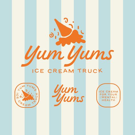 Ice Cream Logo #aplicacion #ecommerce #brandingagency. Ice Cream Logo Branding, Ice Cream Branding Design, Ice Cream Shop Branding, Retro Ice Cream Shop, Ice Cream Graphic Design, Retro Packaging Design, Ice Cream Logos, Ice Cream Shop Logo, Ice Cream Shop Design