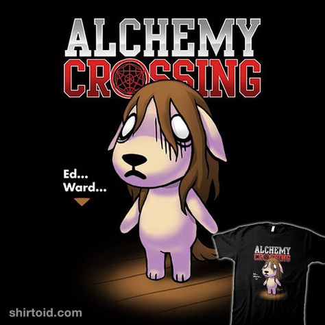 Real Crossing | Shirtoid #animalcrossing #anime #blancavidal #fullmetalalchemist #gaming #manga #tvshow #videogame Shou Tucker, Day Of The Shirt, Full Metal Alchemist, Animal Crossing Memes, Oversized Shirts, Fullmetal Alchemist Brotherhood, Anime Meme, Full Metal, Anime Crossover