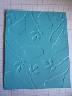 Embossed Paper Art, Embossed Cards Handmade, Soap Design Ideas, Cuttlebug Embossing Folders, Diy Embossing, Head In The Sand, My Diary, Basic Embroidery Stitches, Embossed Paper