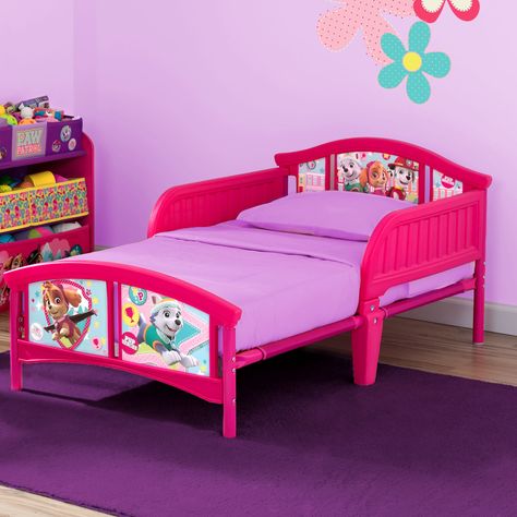 Nick Jr. PAW Patrol Skye and Everest Plastic Toddler Bed Paw Patrol Skye And Everest, Paw Patrol Room, Paw Patrol Bedroom, Skye And Everest, Paw Patrol Bedding, Minnie Mouse Toys, Paw Patrol Skye, Skye Paw, Kids Beds