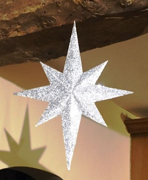 3D Star of Bethlehem Christmas decoration. 3d Star Of Bethlehem Diy, Star Of Bethlehem Diy, Diy Star Of Bethlehem, Christmas Star Of Bethlehem, Bethlehem Dinner, Make A Paper Flower, Nativity Star, Ward Christmas Party, Bethlehem Christmas